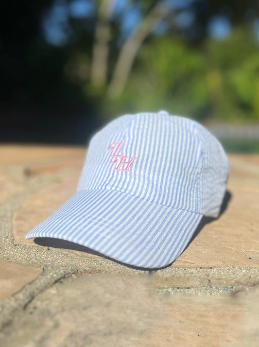 Seersucker Dad Hat