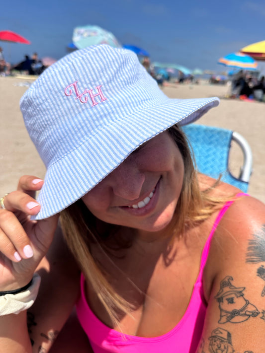 Seersucker Bucket Hat